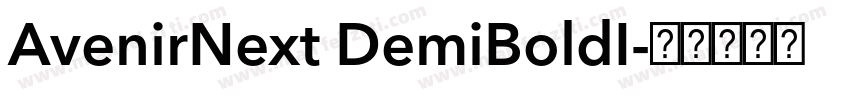 AvenirNext DemiBoldI字体转换